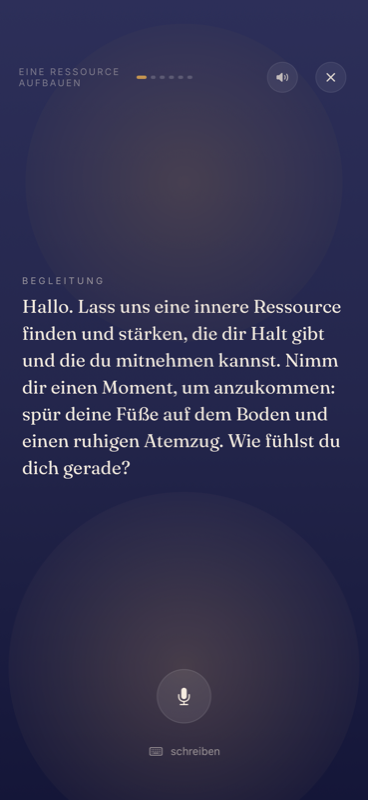 Die geführte Sitzung