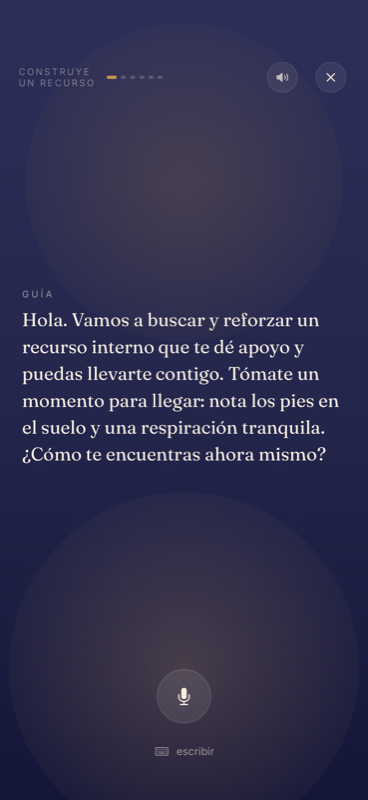 Sesión guiada por voz en Nook
