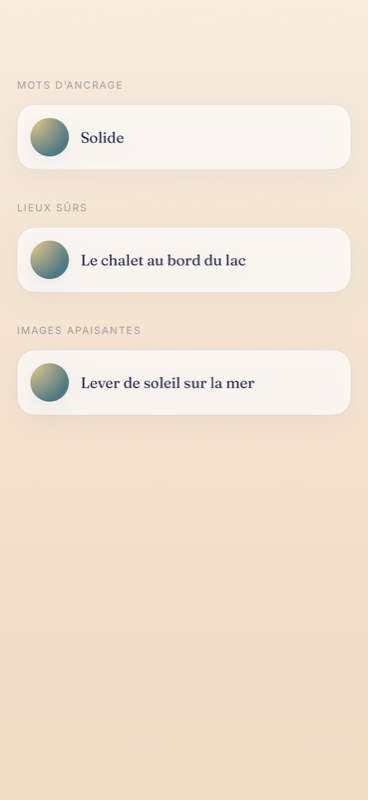 Tes ressources de calme dans Nook