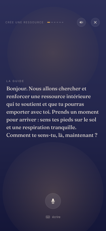 Séance guidée à la voix dans Nook